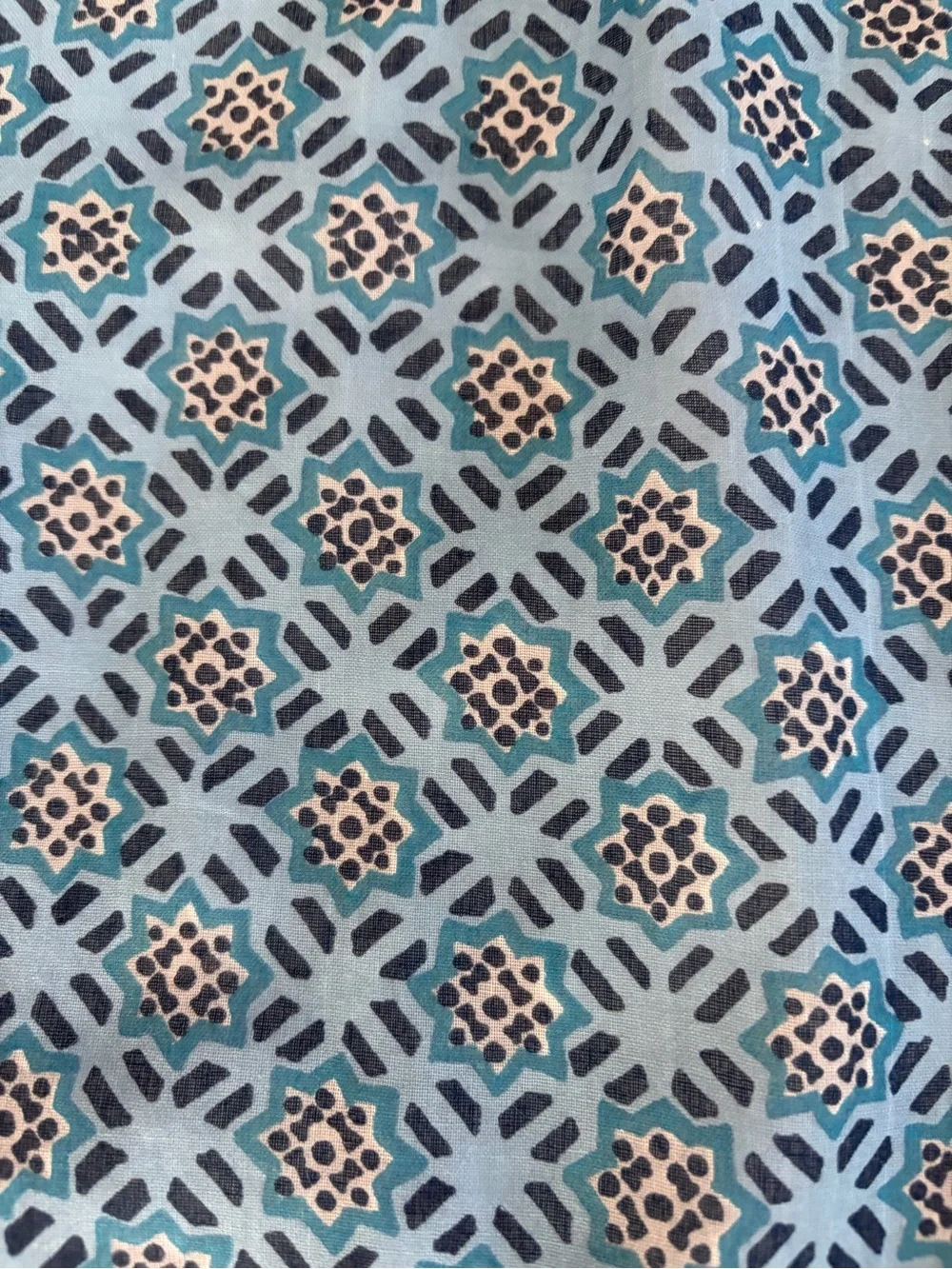 NWT Aratta Silent Journey Mulitcolor Cotton Scarf With Patterns and Embroidery